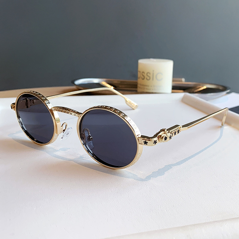 Lunettes de soleil de luxe de marque de mode 2026 pour femmes et hommes, style vintage steampunk, tendance cool, verres punk pour soirée, lunettes de soleil haut de gamme