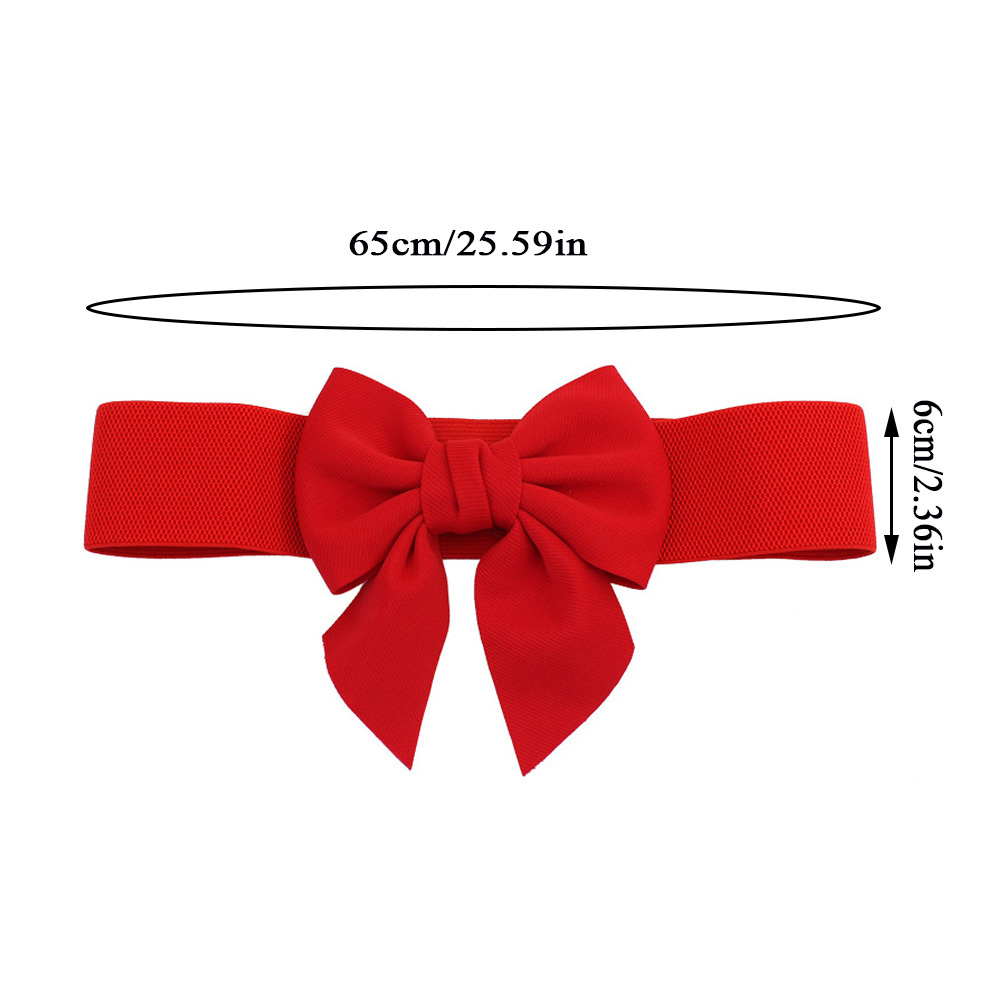 Ceinture à gros nœud élastique pour femme, ceinture large, monochromatique, sangles pour robe, accessoires vestisensdécoratifs, mode