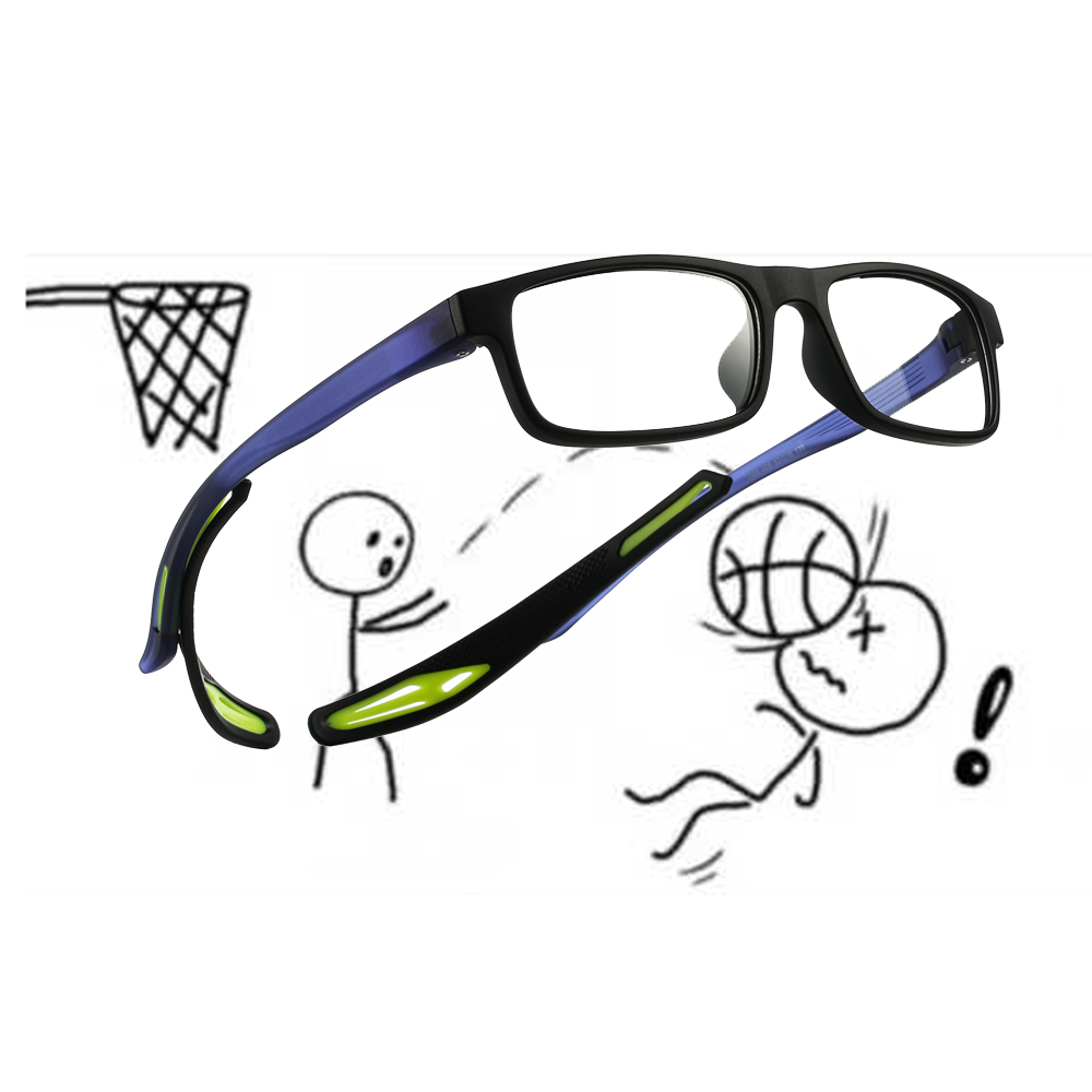 Tr90 lunettes optiques monture de lunettes hommes sport basket-ball Football transparent prescription myopie lunettes cadre de lunettes