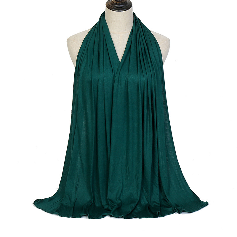 20 couleurs plaine Jersey Hijab casquettes écharpe coton Polyester enveloppement élasticité châles Foulard Long doux musulman bandeau Snood 170*60Cm