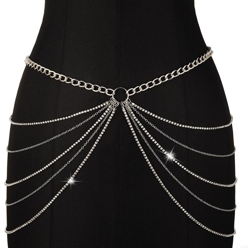 Chaîne taille délicate pour femmes, chaîne taille multicouche, HipHop Punk, chaîne en Jean pour femmes, décor plage