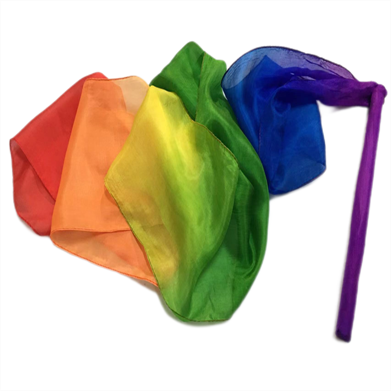 InjStreamer coloré avec accessoires de danse du ventre, léger, fait à la main, véritable costume féerique Dunhuang, fluide, extra long, 4m