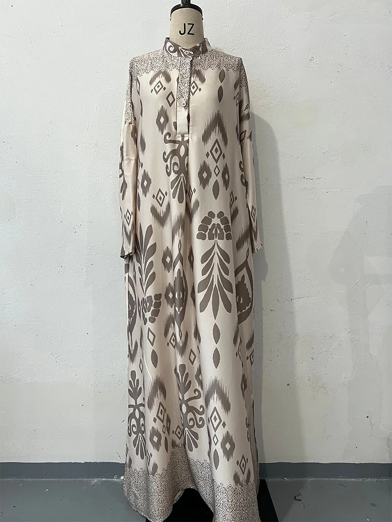 Ramadan Eid femmes musulmanes Robe imprimée Jalabiya arabe longue Robe Abaya dubaï saoudien robes maroc caftan Abayas robes modestes