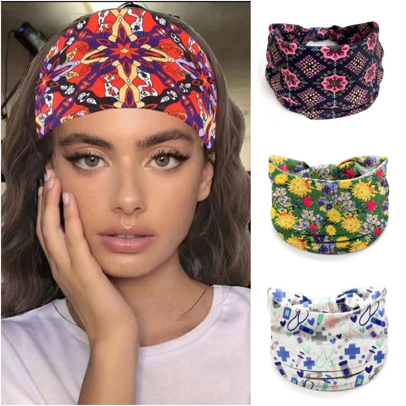 Bandeaux de sauna en coton large torsadé bohème pour femmes, enveloppement de sauna, turban, vêtements de sauna, bandeaux bandana, accessoires pour cheveux