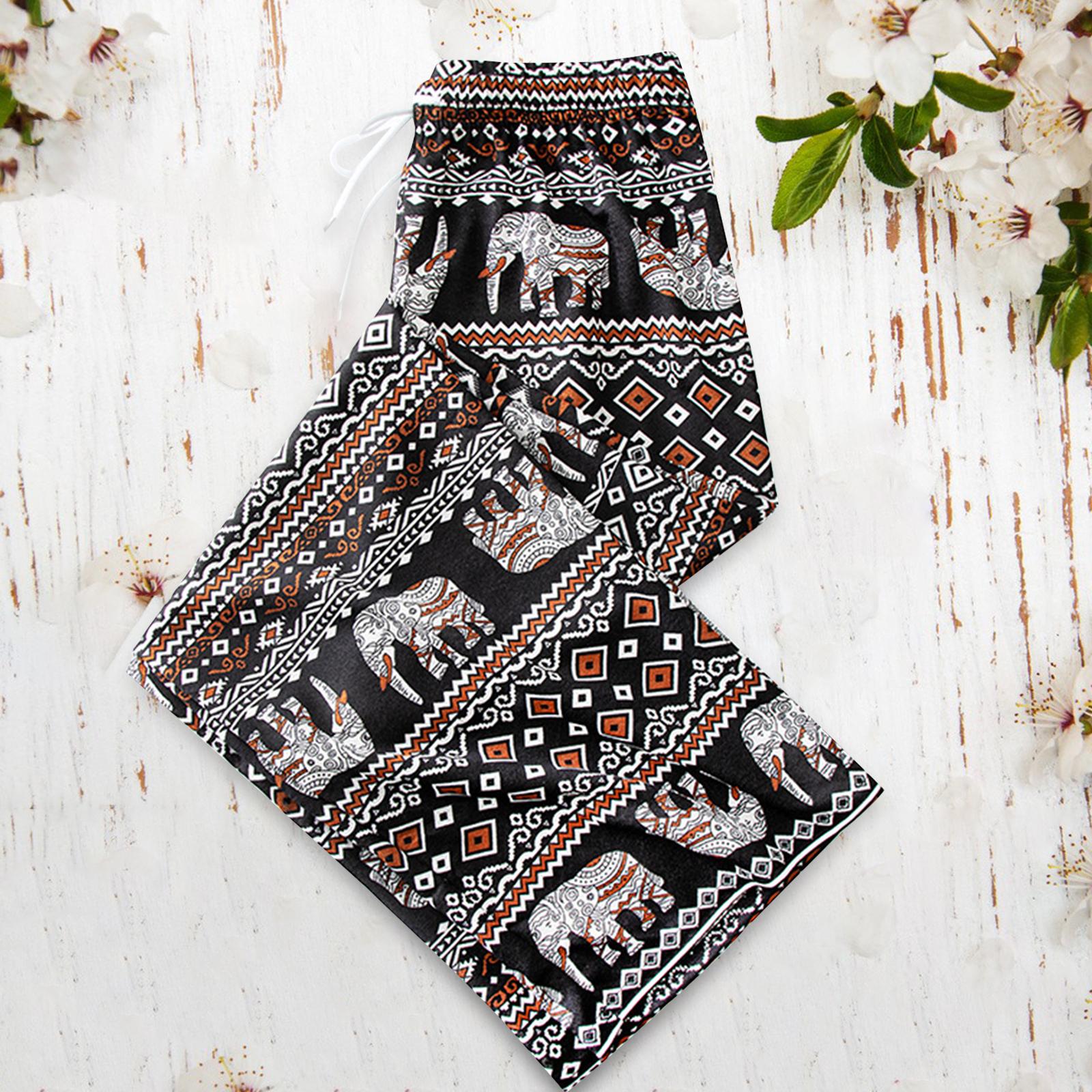 Sarouel pour femmes, tenues taille haute, éléphant thaïlandais, vêtements décontractés, jambes larges, pantalons Hippie pour salon, Yoga, hommes