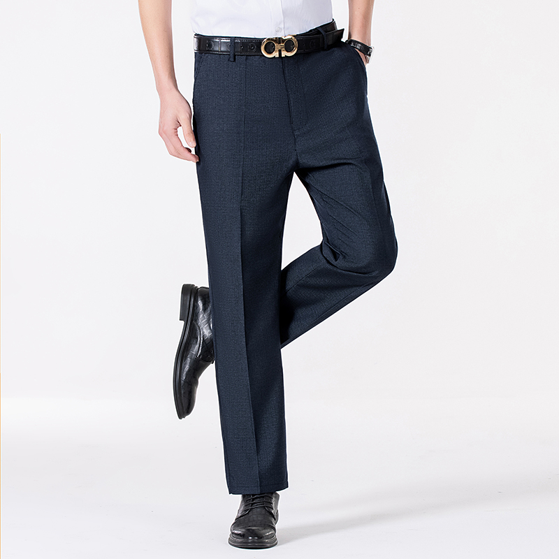 Pantalon de Costume Homme de Haute Qualité – Classique, Taille Haute, Printemps-Été-Automne – Idéal pour Tenues Décontractées et Habillées