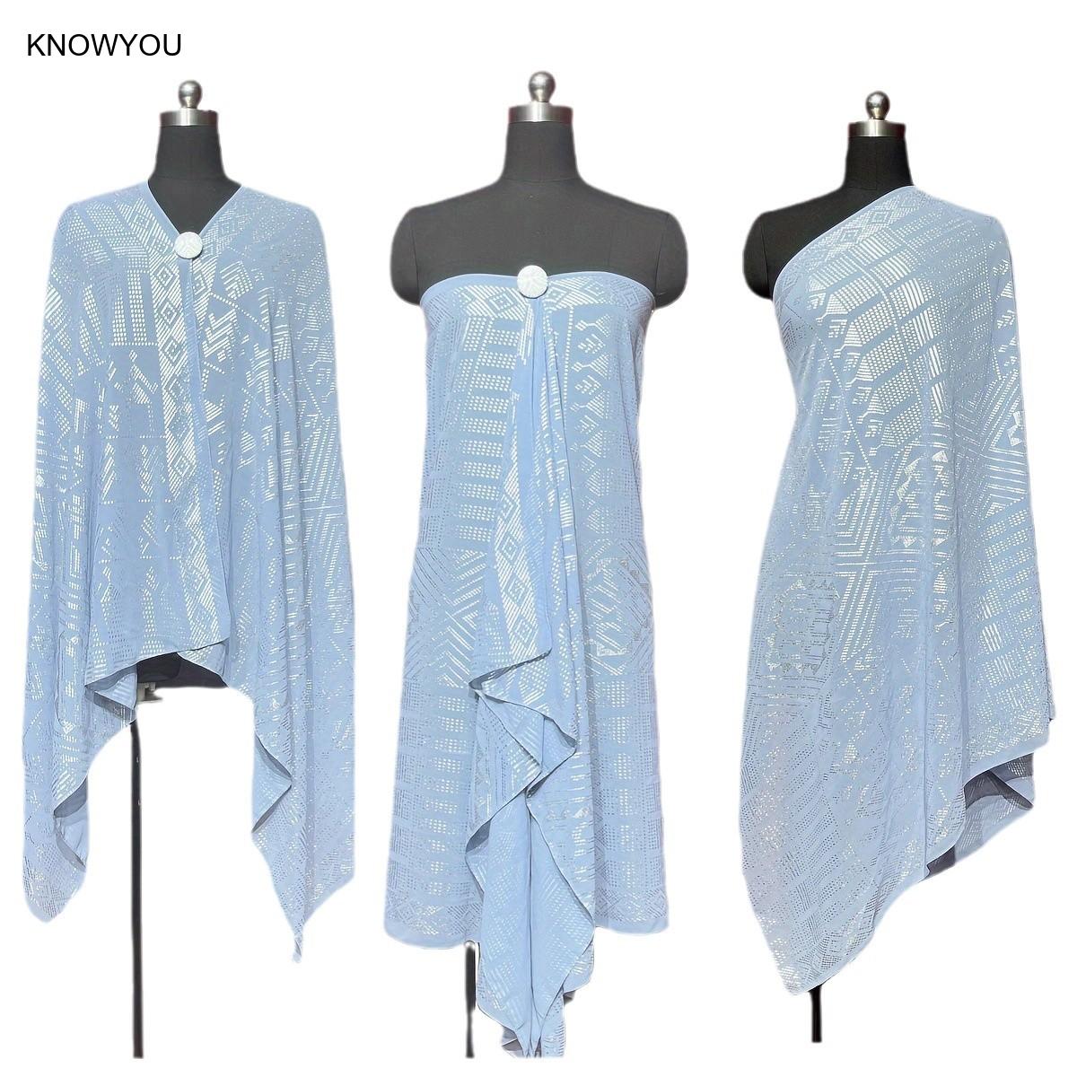 Châle de protection solaire élégant pour femme, écharpes à imprimé doré, écharpes multifonctionnelles, hijab en mousseline de soie, poncho de plage, 18 feuilles, 1PC