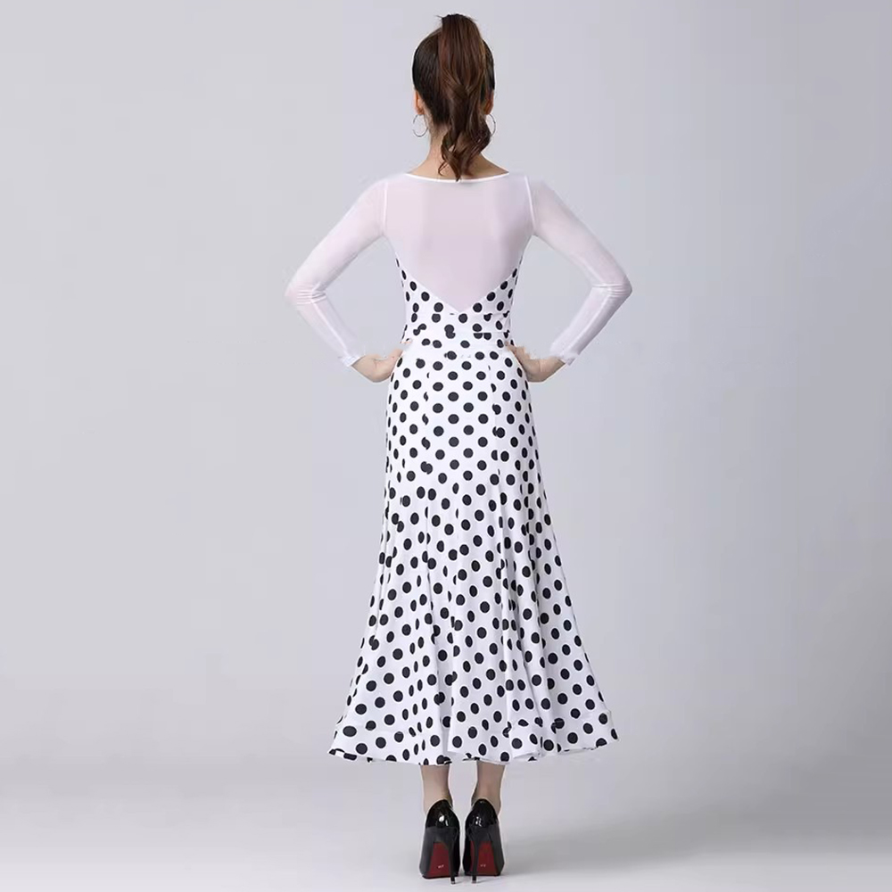 Robe de danse de salon élégante pour femmes, vêtements de valse standard nationale, grande balançoire, tango, performance moderne, costume de scène