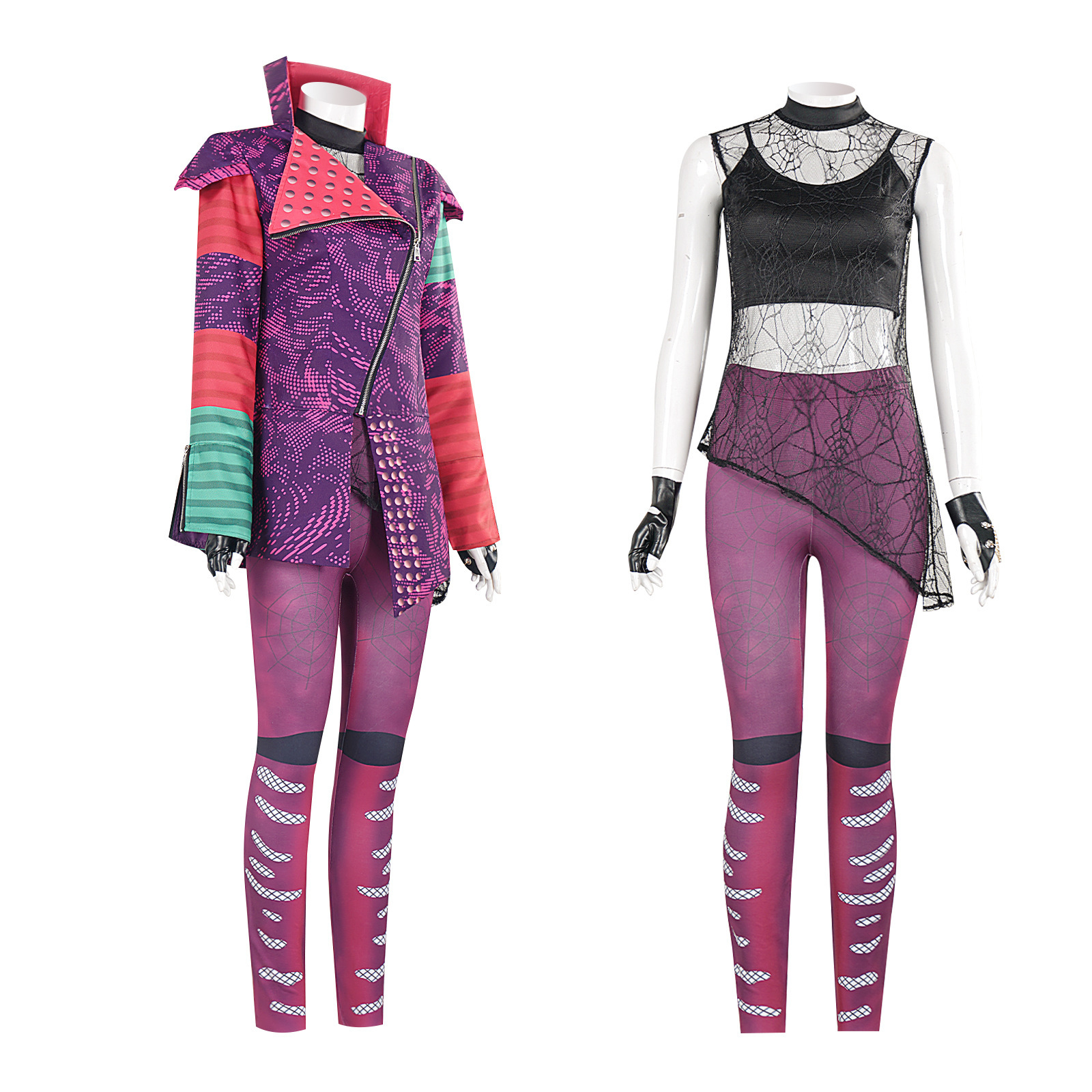 Costume de cosplay du film Descendants Mal, uniforme, manteau, gilet, pantalon, gants, tenues pour femmes adultes, Costume de je