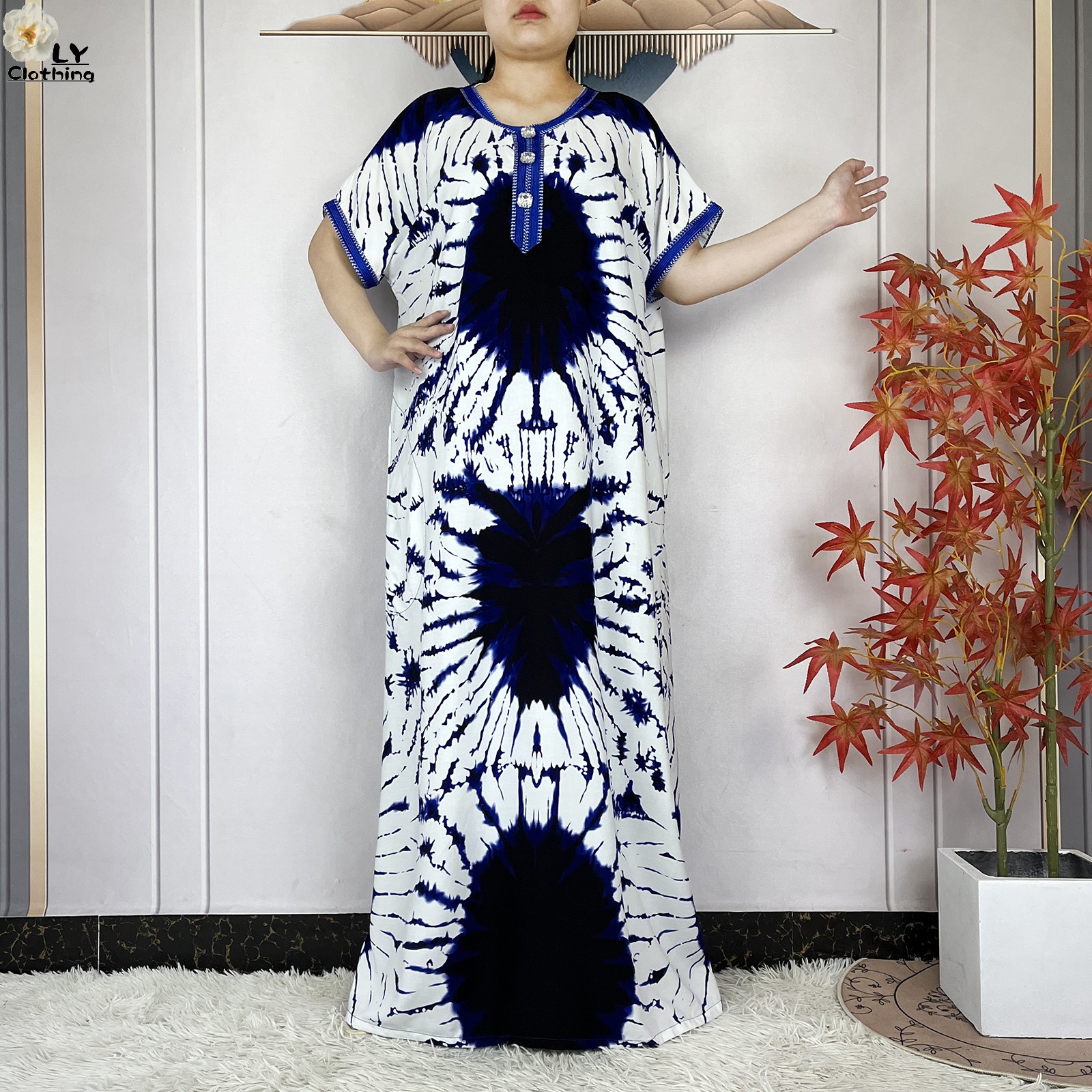 Nouveau Style musulman été à manches courtes Dashiki robes coton ample Boubou Maxi Islam femmes tenue décontractée africain Abaya vêtements