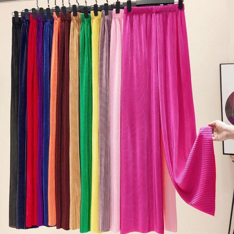 Pantalon Femme 2026 Printemps Été Pantalon Large Ample Palazzo Pantalon Plissé Bohème Tendance Ropa Coreana Pantalones