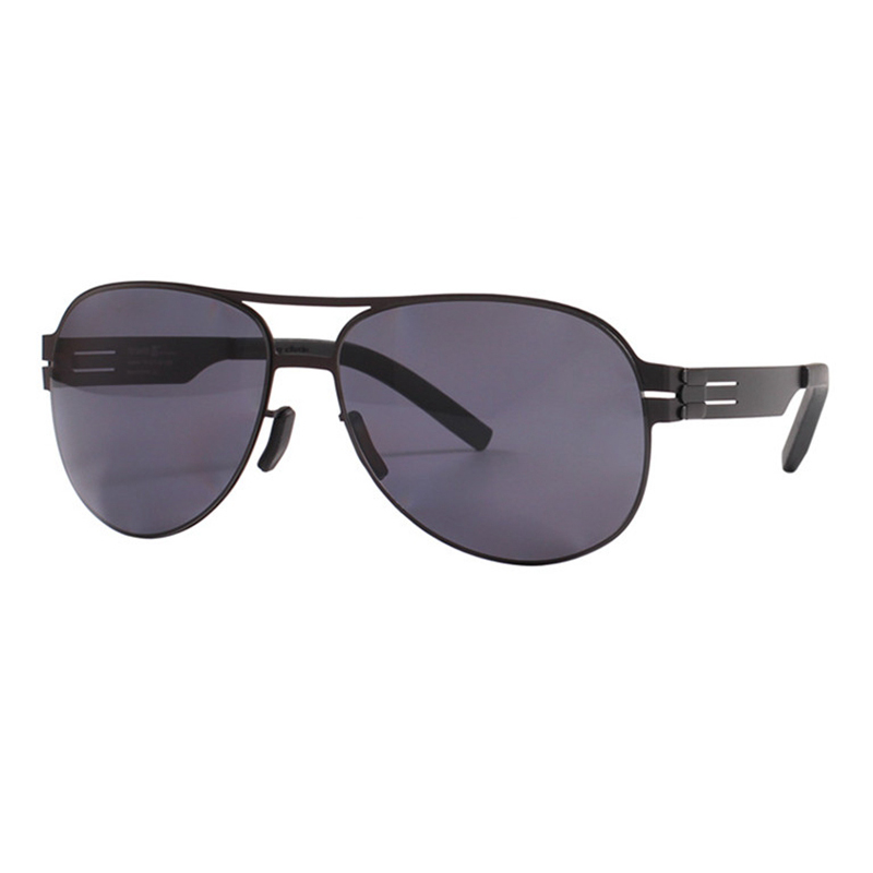 Lunettes de soleil aviateur de marque allemande de luxe pour hommes et femmes, ultralégères, sans vis, à la mode, en forme de grenouille