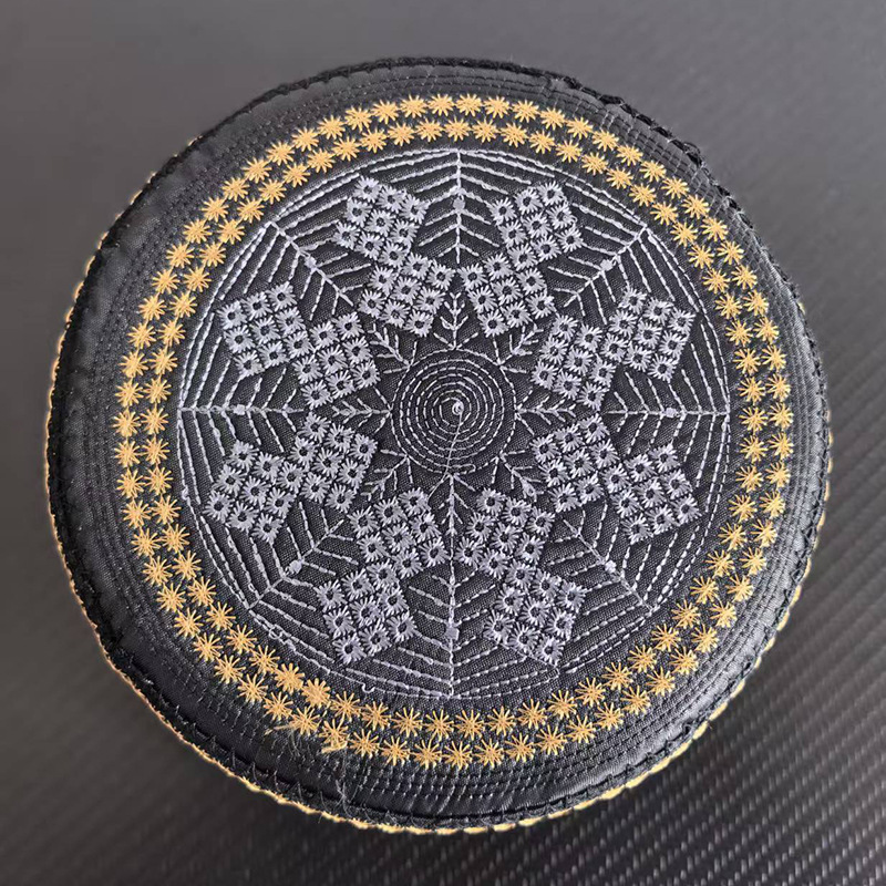 Chapeaux de prière musulmans brodés en coton pour hommes, Kippa islamique du Ramadan, Chapeau Homme, Foulard arabe, Topkippot, Turban, Casquette Saoudienne et des Émirats Arabes Unis