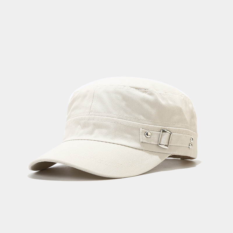 Casquette rétro coréenne à calotte plate, fermeture métallique pour hommes et femmes, visière courte ventilée sur les côtés, casquette de baseball, décontractée, réglable