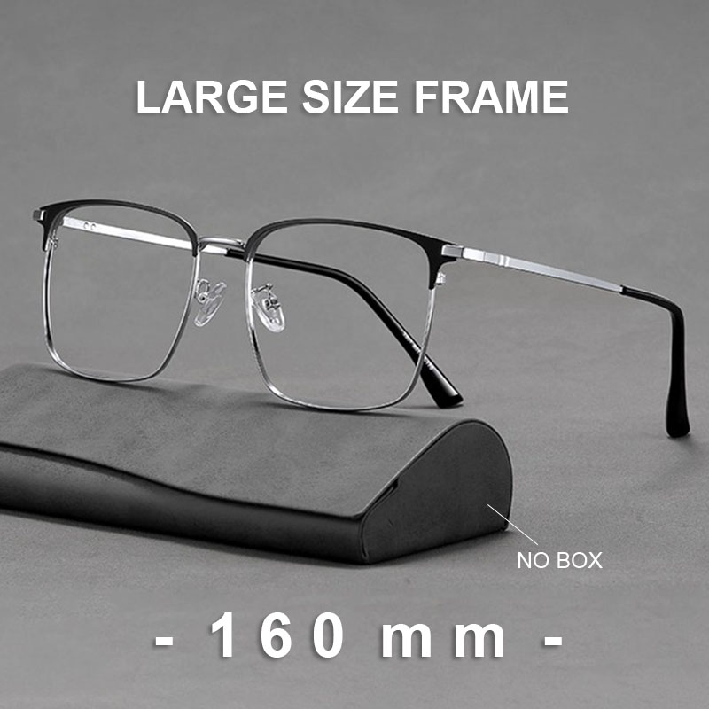 160mm grande taille lunettes cadre hommes grand visage affaires lunettes carrées pour homme ultraléger surdimensionné optique monture de lunettes