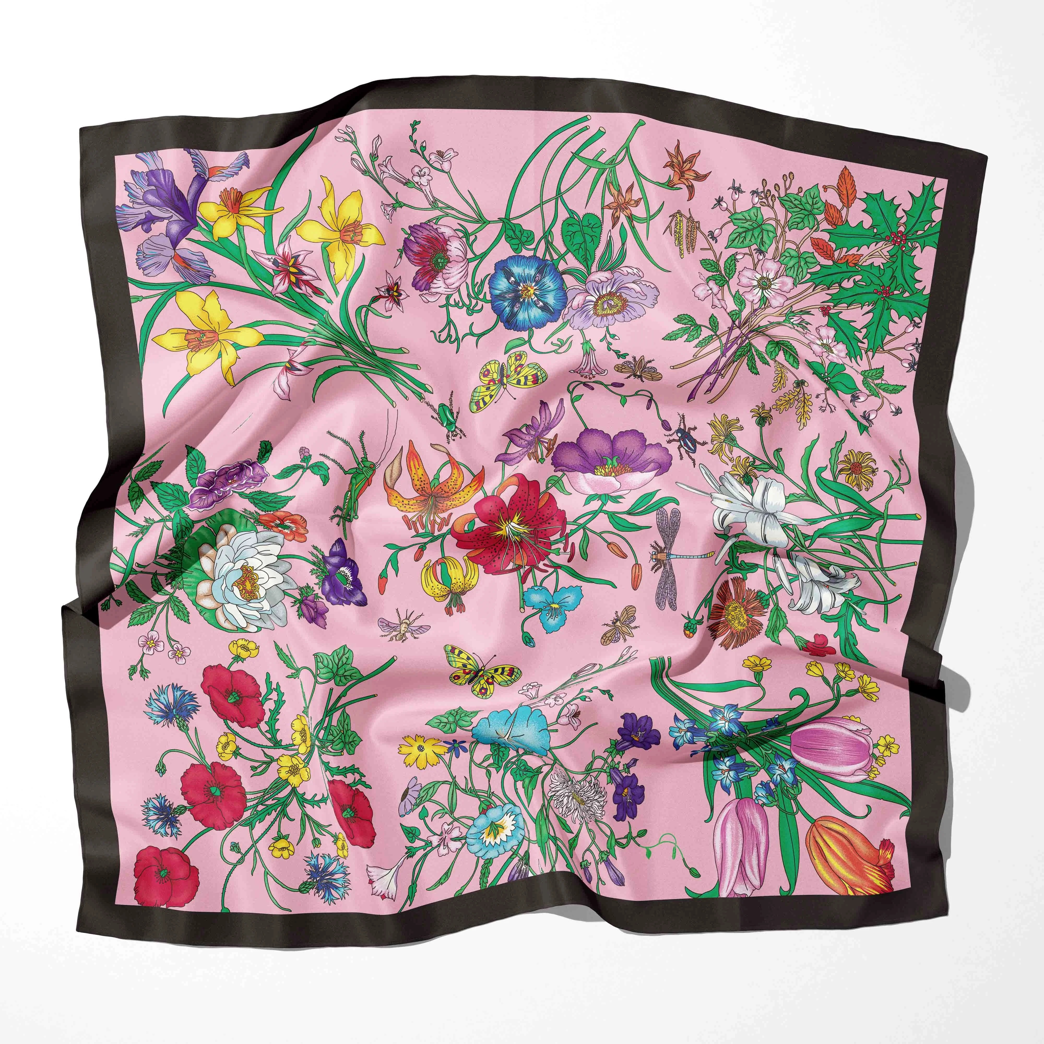 Écharpe carrée de 90x90 cm en laine pour femme, motif tendance 2026, châle chaud d'hiver, foulard de créateur, bandeau, hijab
