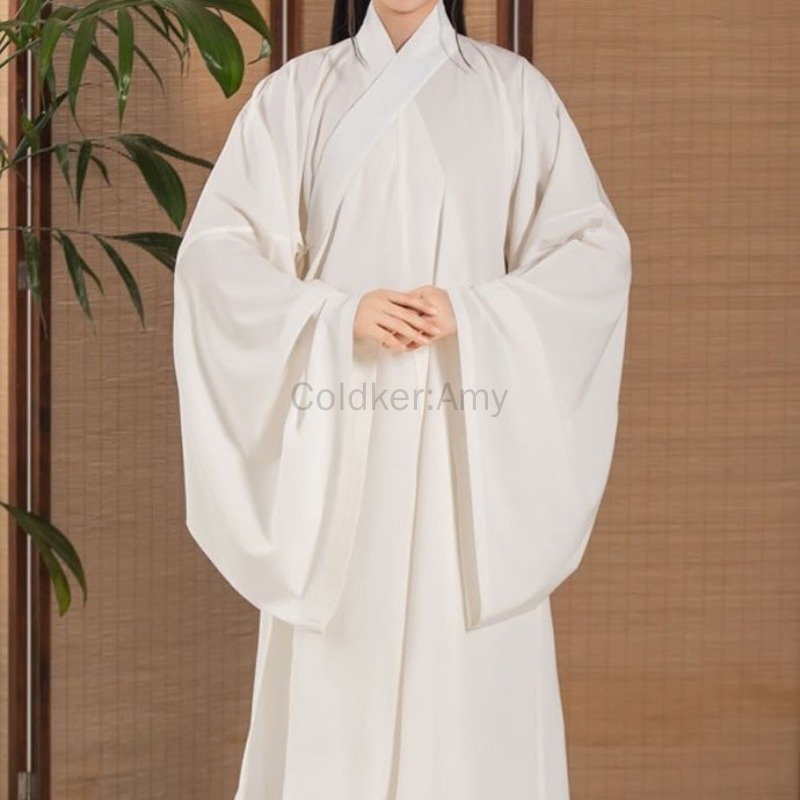 Costume Hanfu traditionnel chinois pour femmes, robe blanche trempée, jupe en Y, vêtements intérieurs