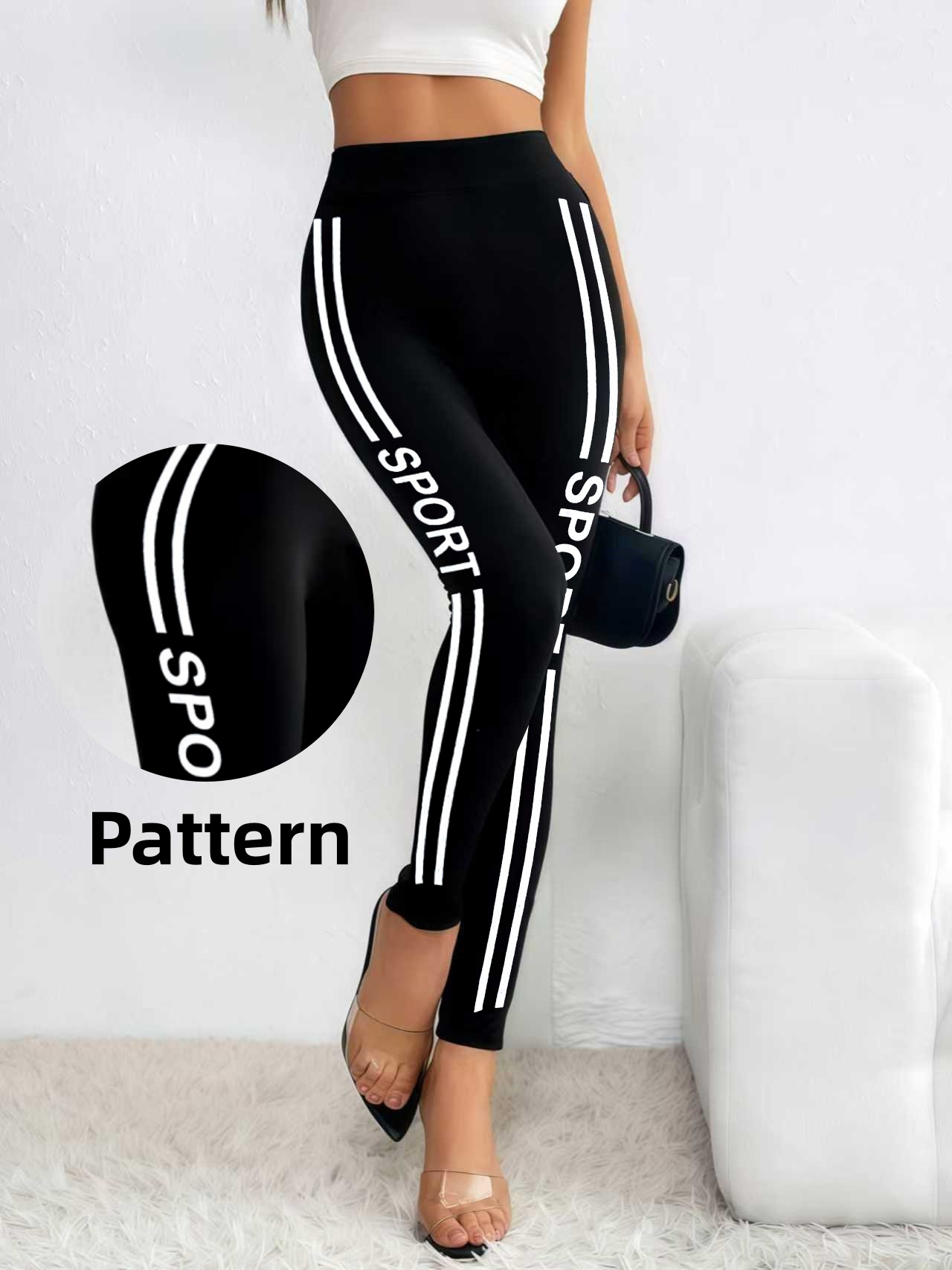 Leggings de sport noirs pour femmes, taille haute, extensibles, coupe ajustée, pour l'entraînement, le yoga et les activités sportives en extérieur