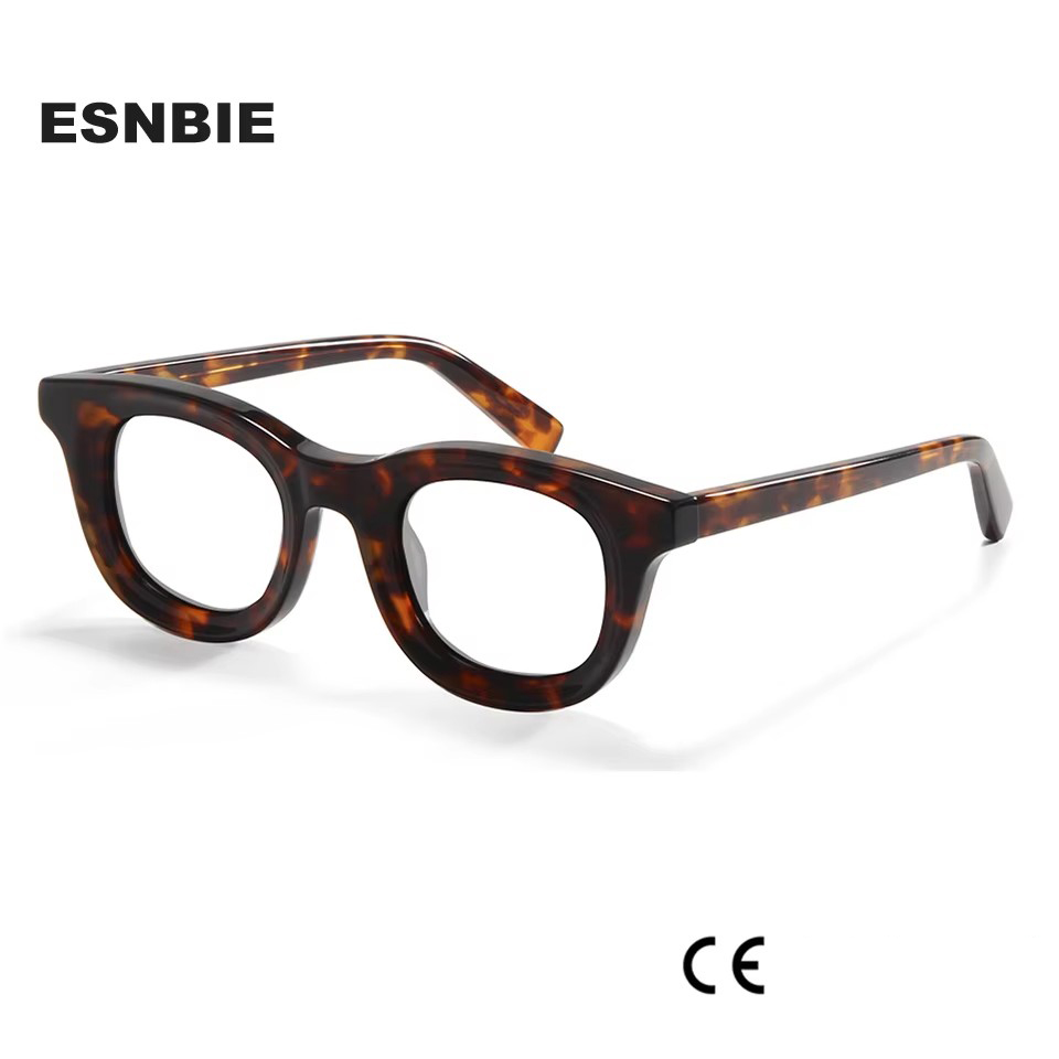 À la mode unisexe Vintage Punk rond acétate lunettes cadre lunettes hommes femmes optique Spectacle Prescription montures de lunettes