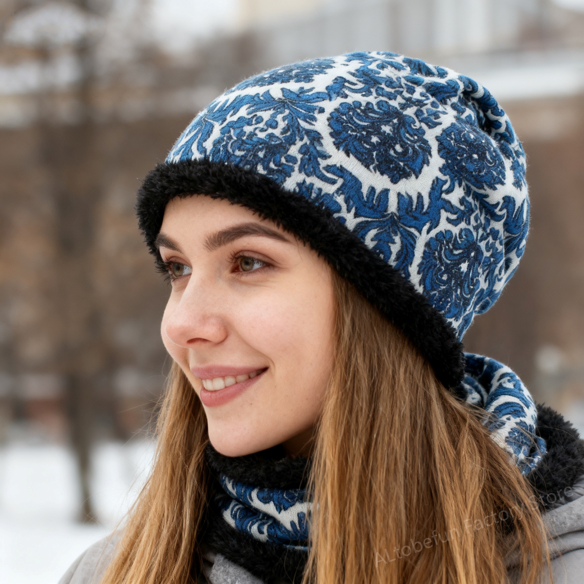 Écharpe chaude pour filles, bonnets Skullies pour femmes, marque de mode, Design Vintage, chapeaux à double usage pour dames, automne et hiver, BHT058