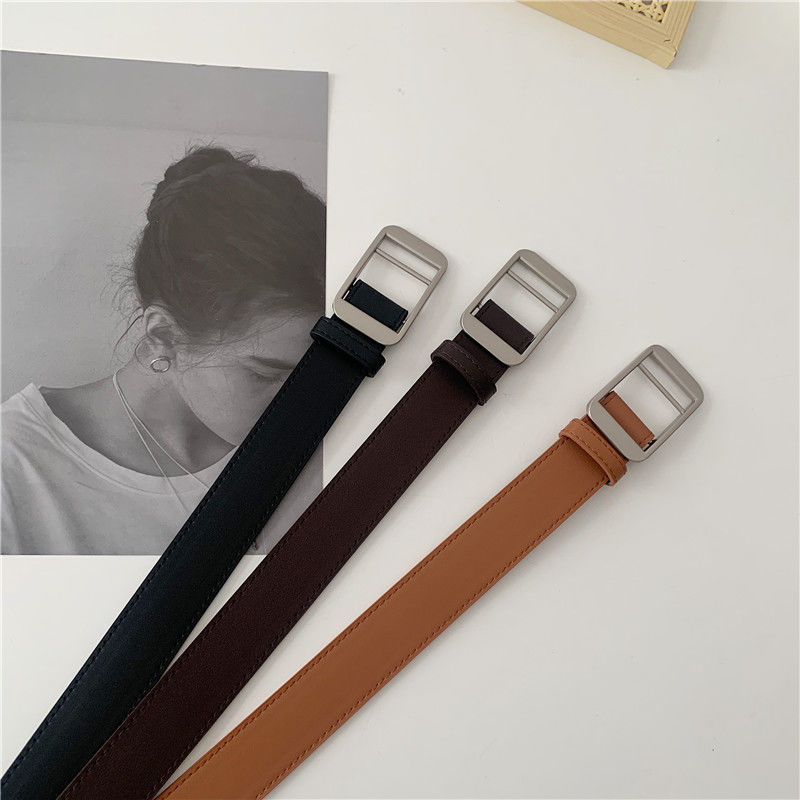 Ceinture en cuir PU non poreuse pour femme, jean imbibé, ceinture simple, environnement féminin, accessoires vestisens