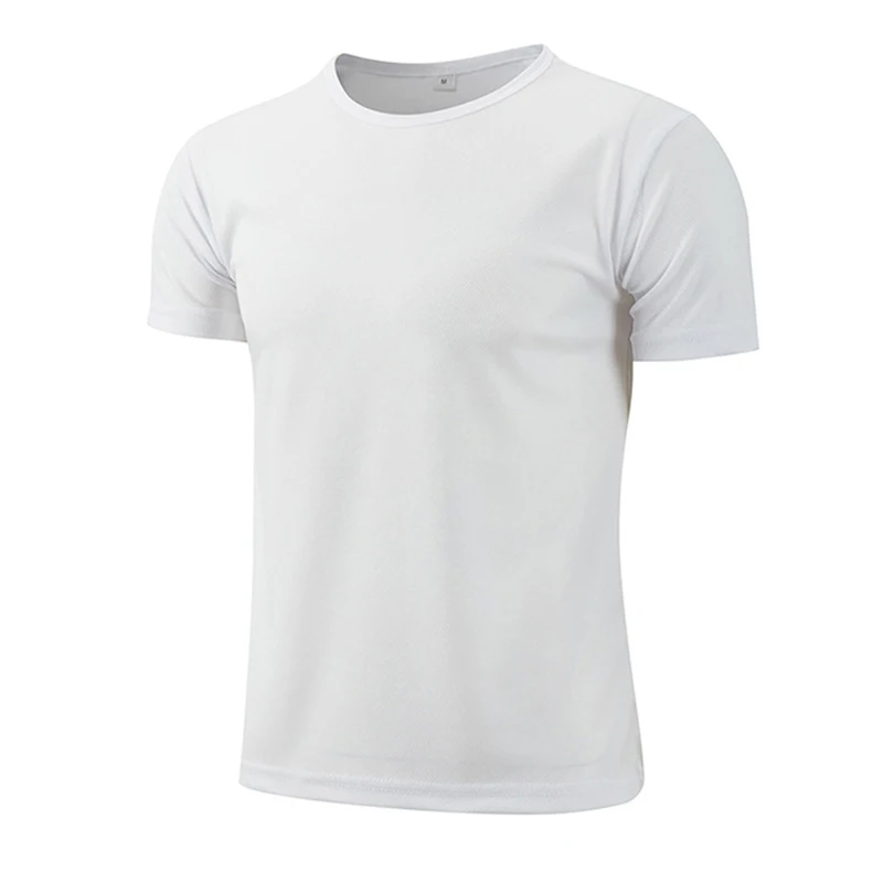 T-shirt sportif pour hommes, été, exercice quotidien, entraînement, haut à manches courtes, Fitness, course à pied, athlétisme, t-shirts à séchage rapide, 8 couleurs