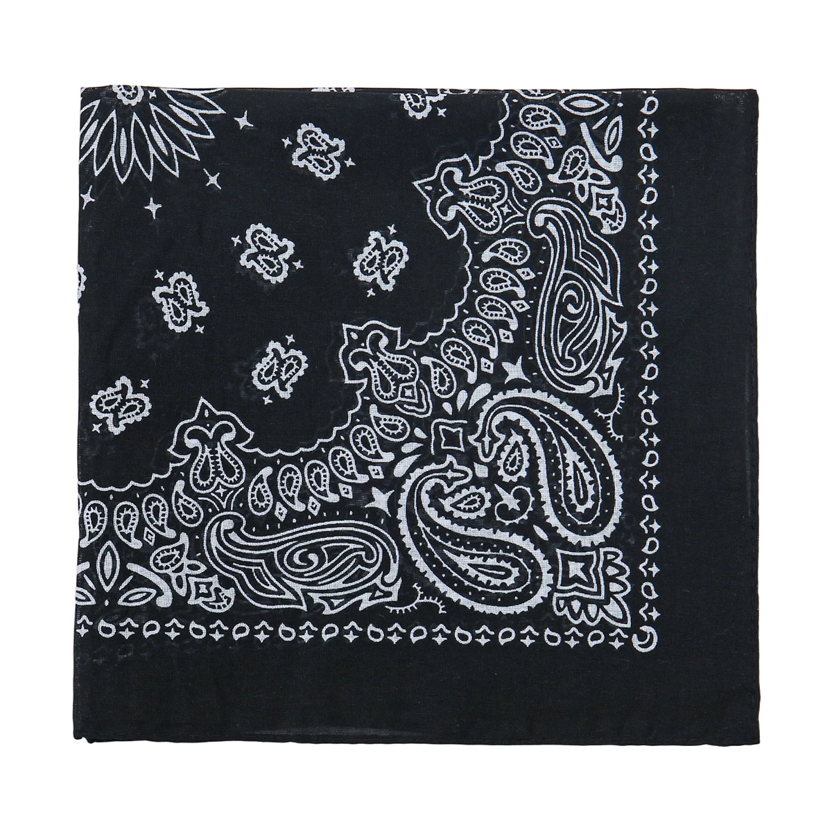 Nouvelle Écharpe Carrée en Coton Imprimé Paisley Tendance 2026 – Bandana Hip-hop pour Hommes et Femmes, Bandeau Cheveux Moto