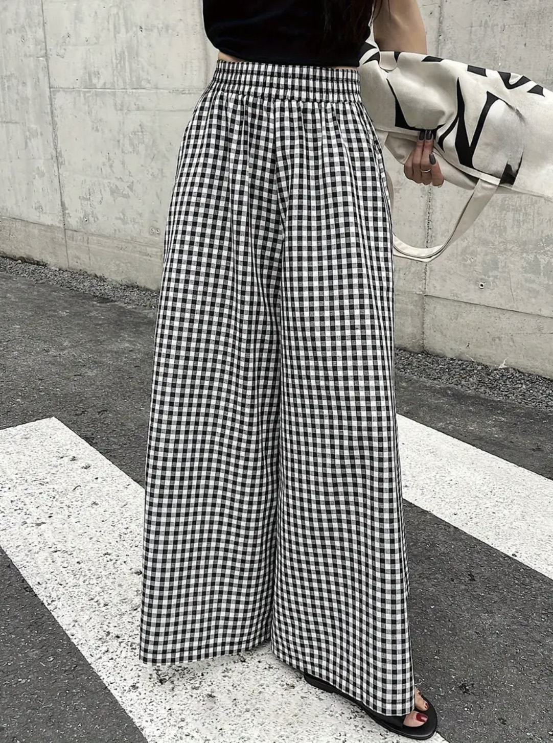 Pantalons pour femmes à carreaux, décontractés, élégants, de style japonais, coréen, européen et américain, pour l'automne et l'hiver.