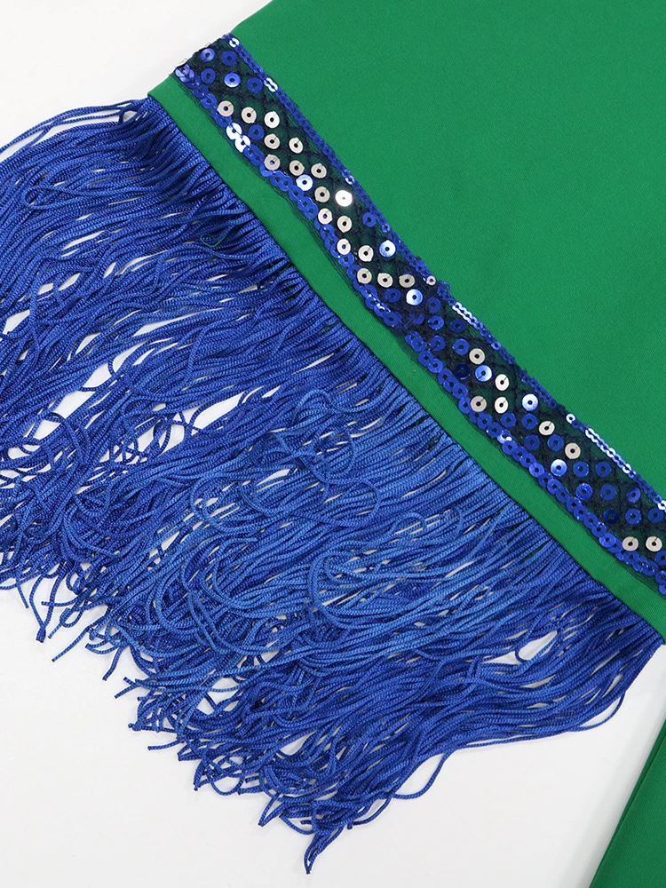 Robe marocaine à paillettes pour femme, abaya musulmane à pampilles, robe de soirée, caftan vert, vêtements de fête, mode éducative, Eid Ramadan, Jalabiya