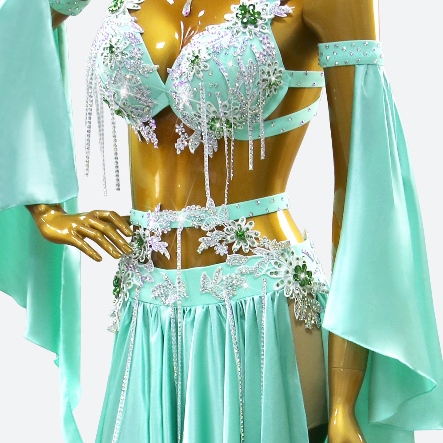 Tenue de Danse Orientale Jupe Longue Femme Robe de Danse Costume de Danse du Ventre Tenue de Cours de Danse Orientale Costume de Scène Fille Soirée 2026