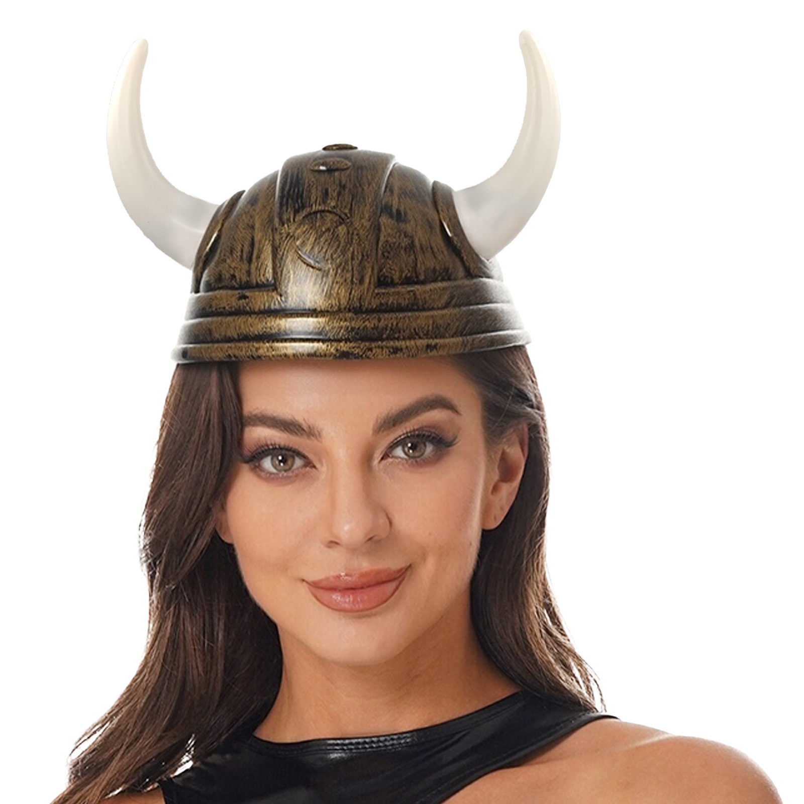 Chapeau en corne Viking pour hommes et femmes adultes, casque avec tresses en plastique, chapeau de chevalier guerrier médiéval, Halloween Cosplay, mascarade, décors de bœuf