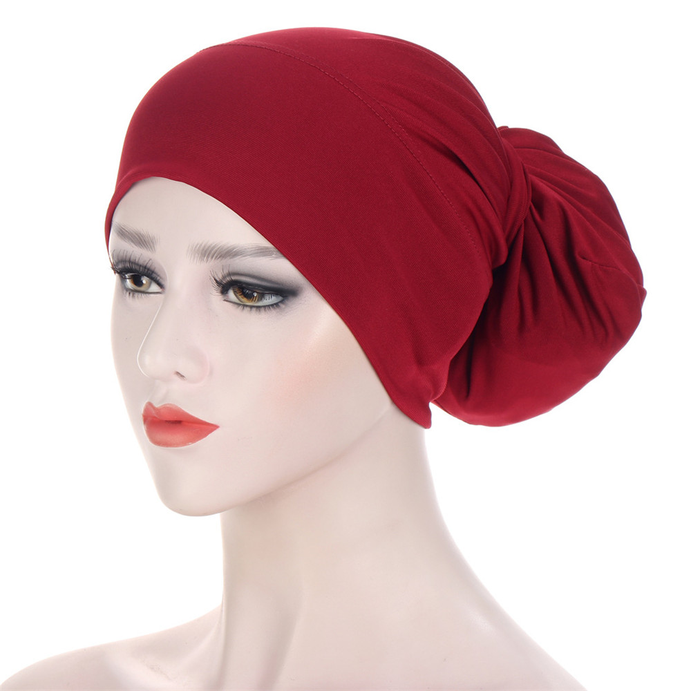 Turban à nœud Skullies pour femmes musulmanes, Bonnet, perte de cheveux, chimio, Cancer, Bandanas, arabe, islamique, couvre-chef, nouveau