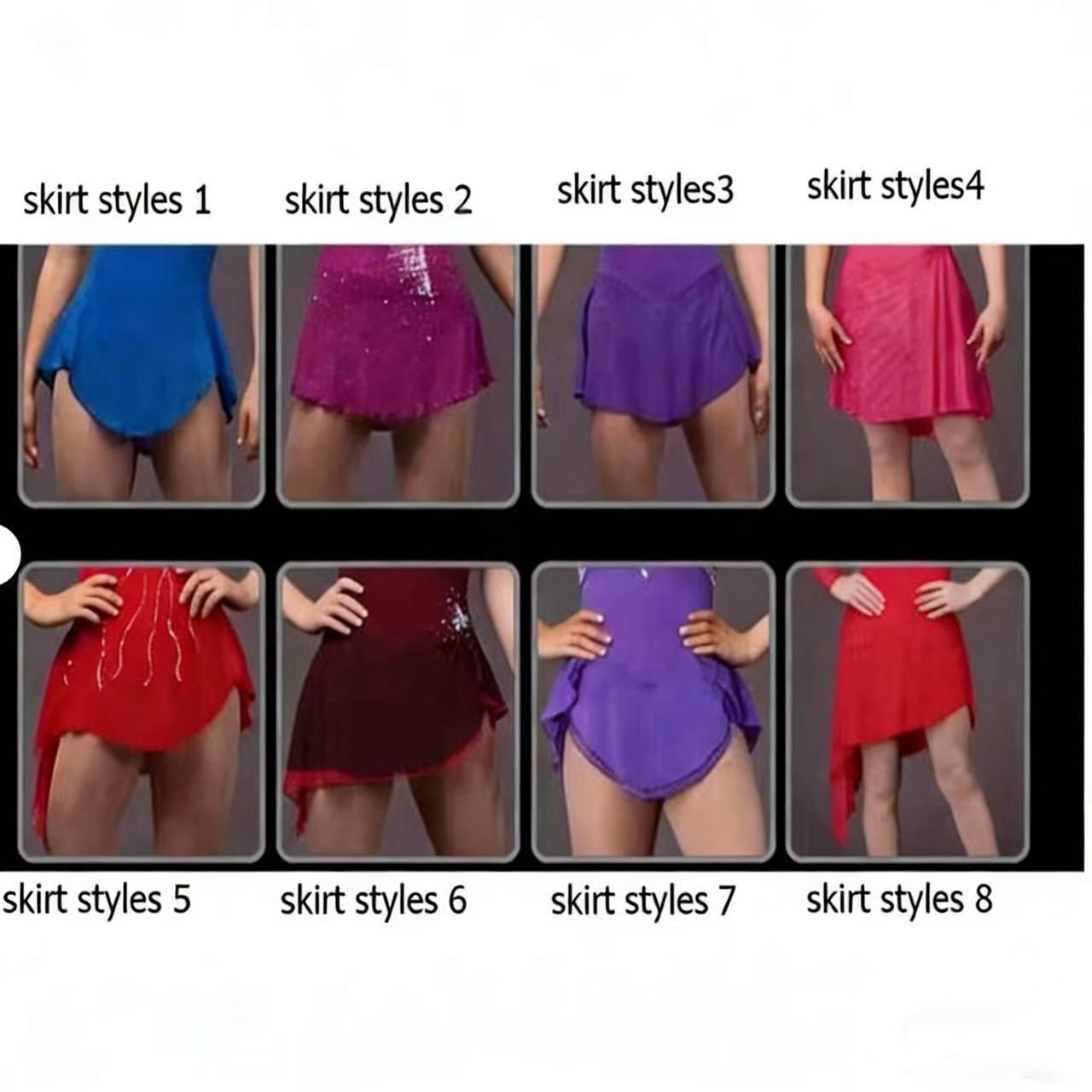 Tenue de performance pour patinage artistique - jupe de patinage