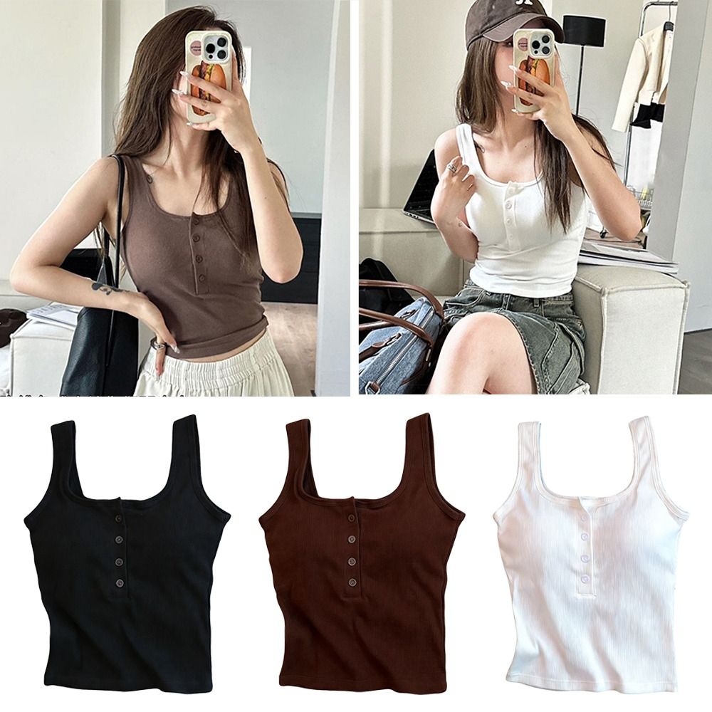Débardeurs d'été décontractés à col en U, sans manches, ajustés, sous-vêtements, camisoles, gilets, corsets pour femmes