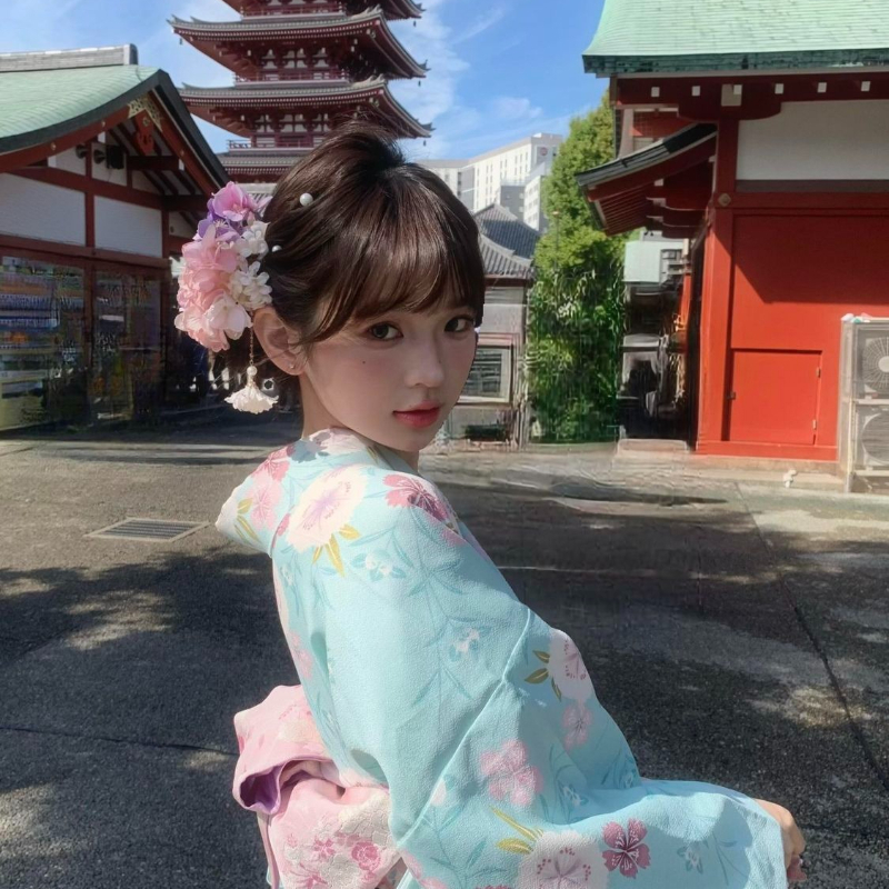 Kimono Yukata rétro amélioré, tenue japonaise élégante et littéraire, idéale pour la photographie de portrait en studio et les tenues à thème décontractées