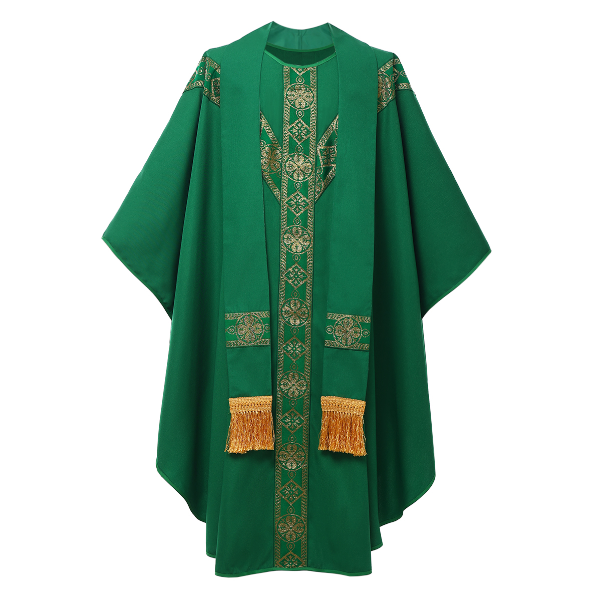 Robe de prêtre d'halloween, chasuble, église catholique, père, vêtements de masse, avec pompon, Robe de clergé