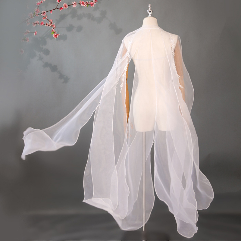 Cape Hanfu chinoise, chemise à grandes manches de style ancien, manteau en mousseline, vêtements de danse classique, robe de princesse, long châle