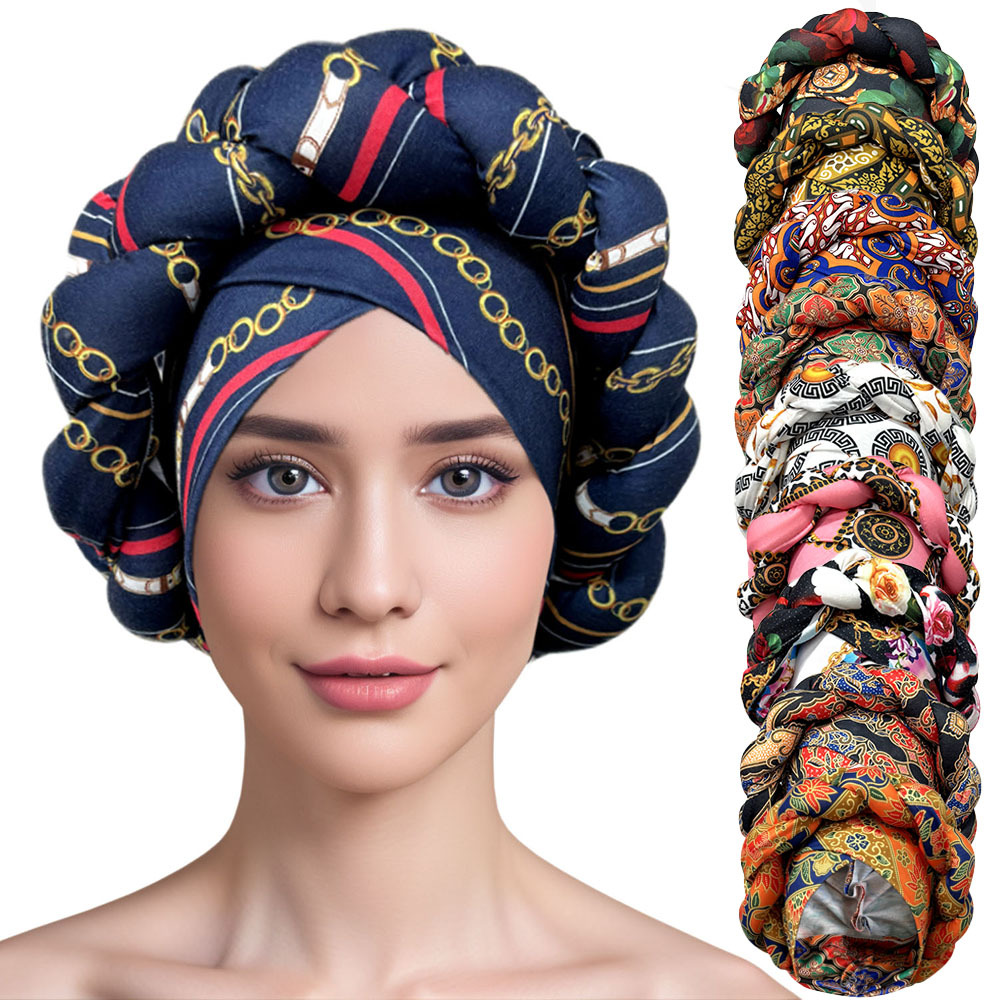 Bonnet africain pour femmes musulmanes, Turban, écharpe nigériane tressée, Hijab, couverture de chimio
