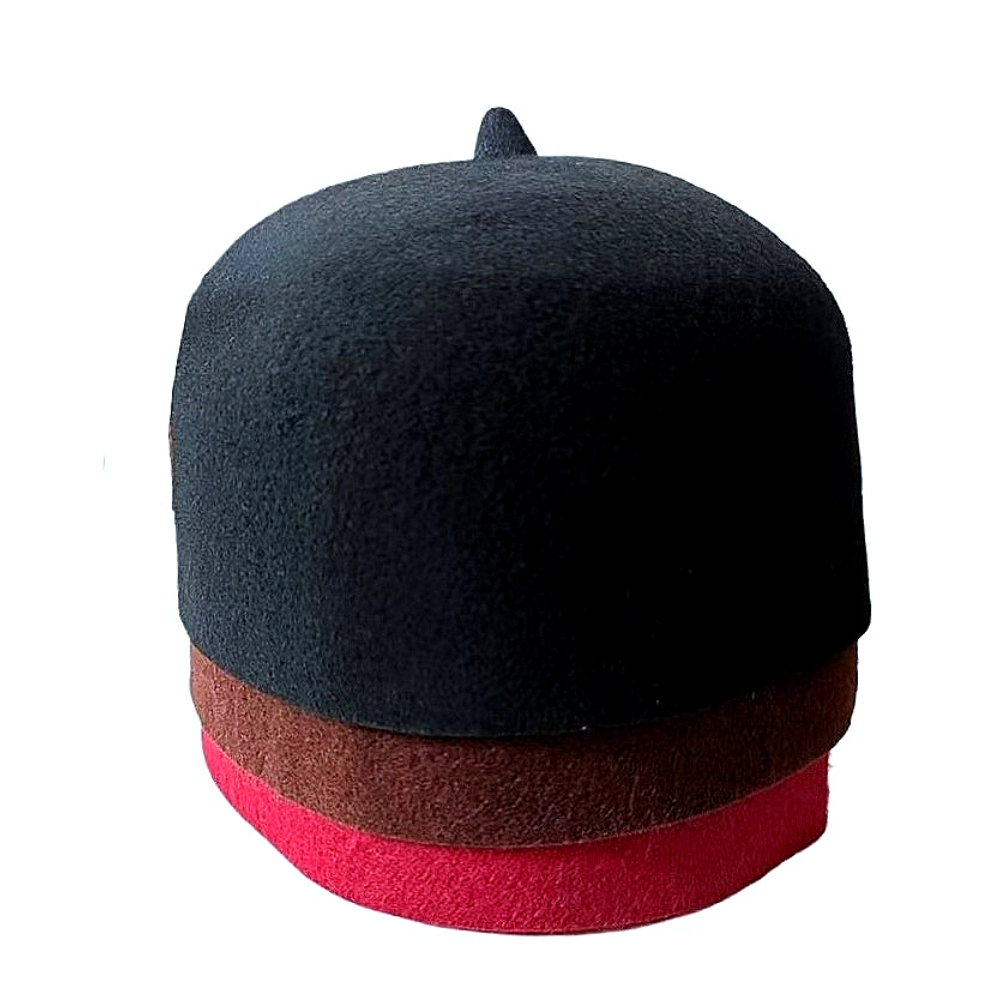 Chapeaux de prière Eid pour hommes musulmans, 100% laine véritable, vert, marron, noir, casquette Kufi, béret fait à la main, chapeau élégant de printemps