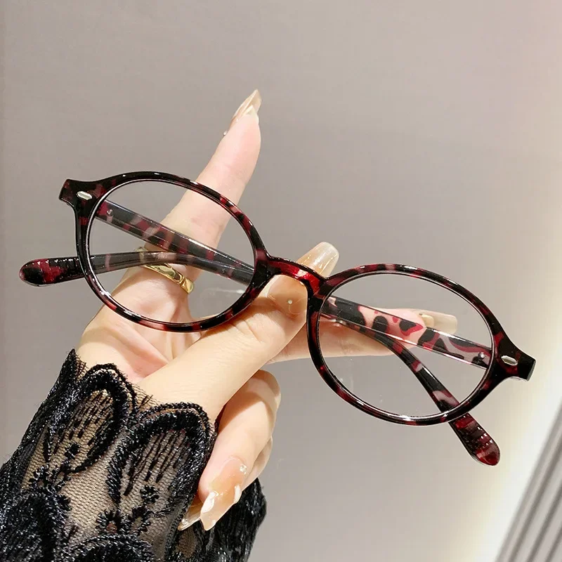 Lunettes de lecture à petite monture ovale pour femmes et hommes, tendance Vintage, Anti-lumière bleue, fini pour myopie, Prescription, presbytie