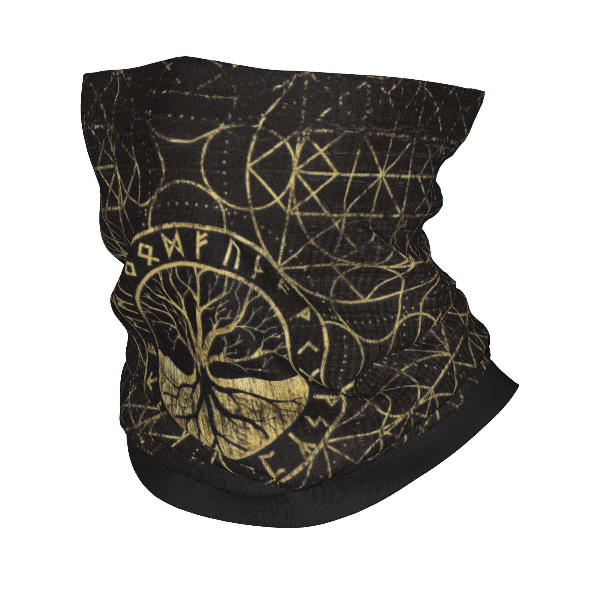 Cache-cou coupe-vent personnalisé Arbre de Vie Yggdrasil et Runes, cache-visage, bandeau, symbole Viking Nordique, pour Hommes et Femmes