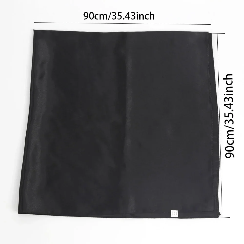 Foulard carré en satin uni 90x90cm pour femme, châle, écharpe, hijab, bandana