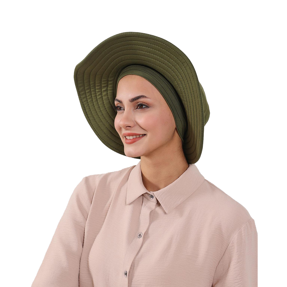 Bonnet Turban de protection solaire modeste avec bord d'arc amovible pour femmes, chapeau Hijab Aerobin 2 en 1 avec bord amovible Hijab musulman