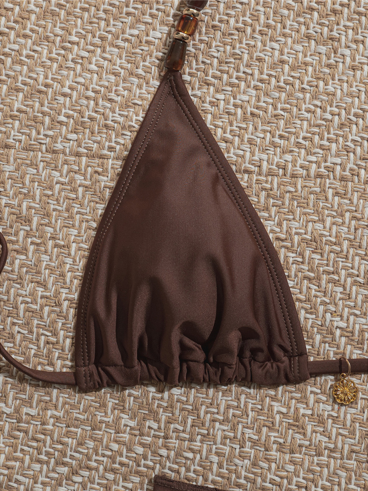Maillot de bain femme avec jupe, bikini halter, maillot de bain brésilien rembourré, ensemble de bikini trois pièces.