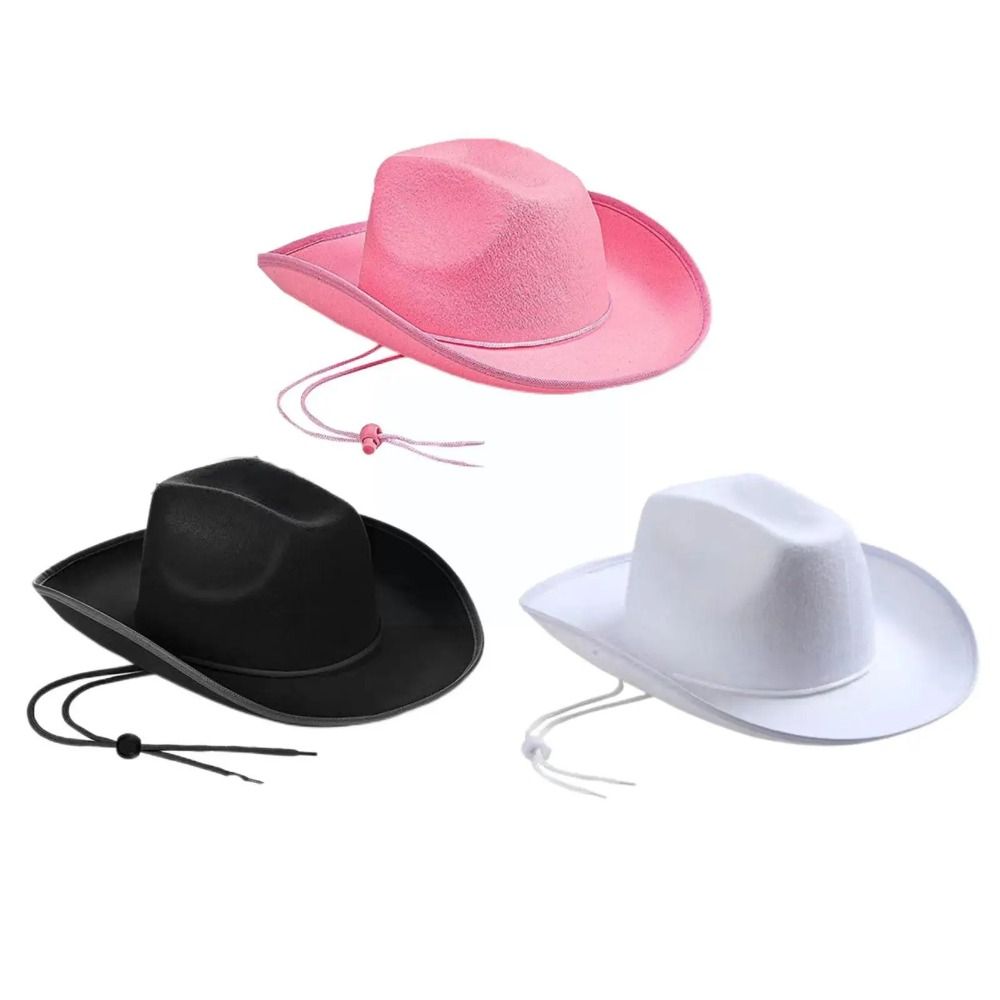 Chapeau de cowboy en feutre pour homme, accessoire de mode pour fête costumée, spectacle, cosplay, enterrement de vie de jeune fille, style princesse