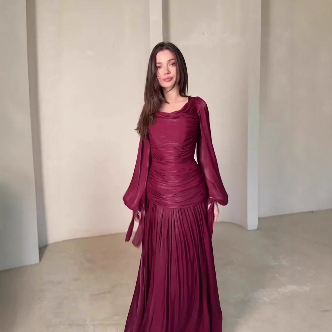 Robe musulmane Abaya pour femmes, Jalabiya Eid, robes longues plissées pour fêtes, Kaftan Islam, Vestidos Maxi, Robe de soirée Ramadan, Abayas Maroc Dubaï