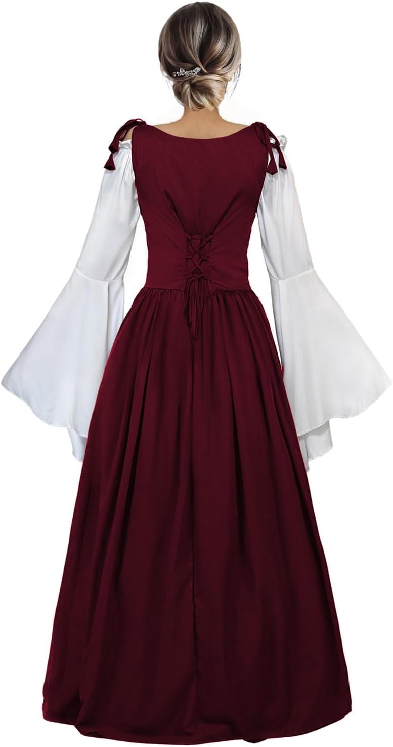 Robe médiévale pour femmes, Costume Ren Faire, tenue Renaissance, Costume d'halloween pour femmes
