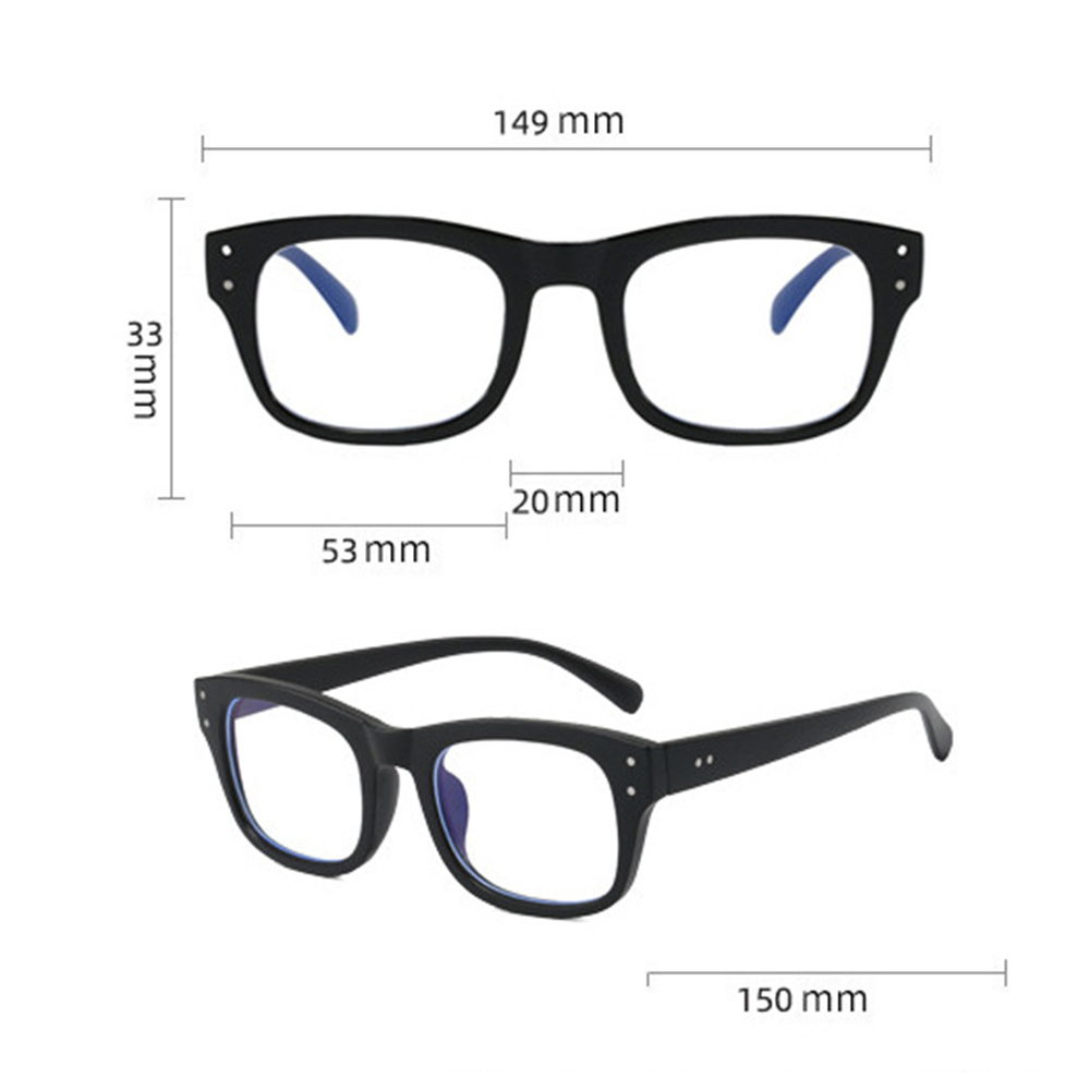 KLASSNUM noir cadre épais lunettes transparentes hommes corne-montée lunettes Vintage Anti-lumière bleue femmes homme ordinateur lunettes plates