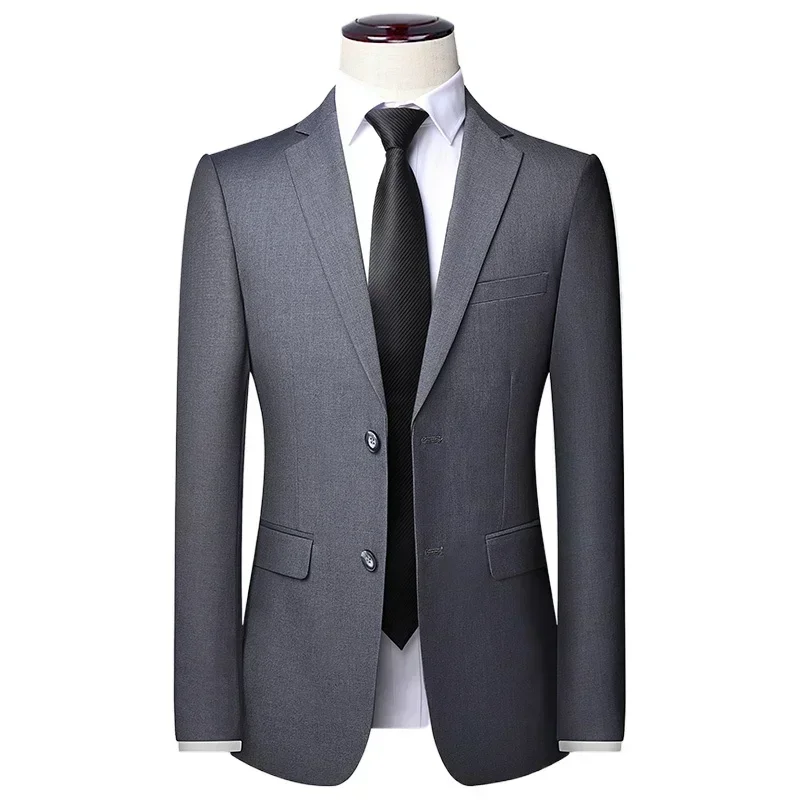 S-8XL Blazer nouveaux hommes mode affaires couleur unie Style britannique travail professionnel marié robe de mariée meilleur homme Blazer veste