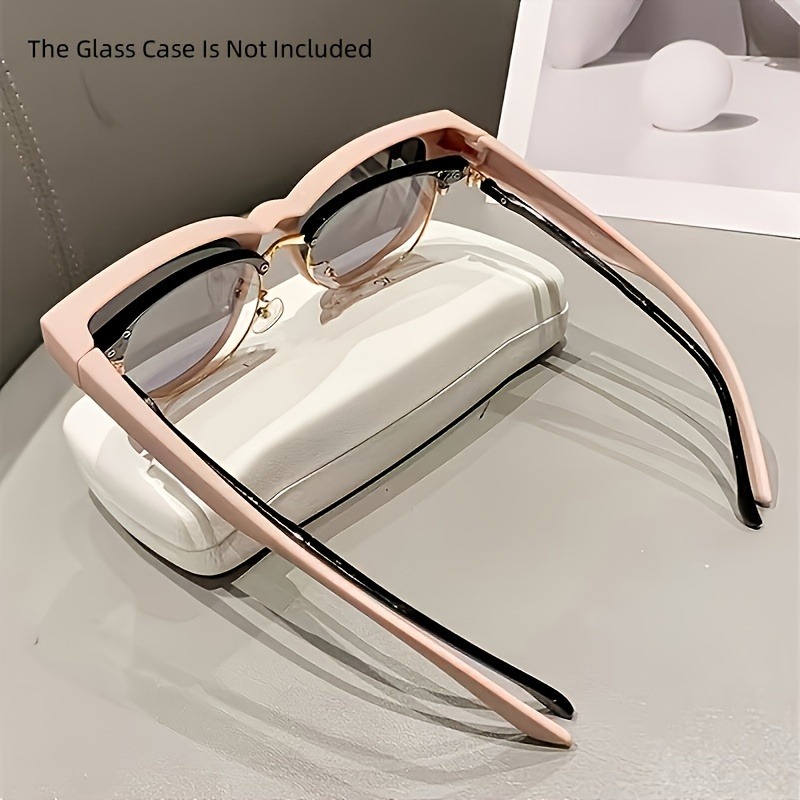 Lunettes de soleil anti-reflets à grande monture pour hommes et femmes, lunettes de soleil tendance à porter par-dessus les lunettes de vue pour la conduite, la plage et les voyages